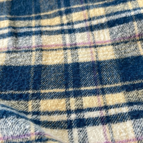 Sanctuary Flannel button down Shirt  Women small Blue Plaid Cotton - Picture 10 of 12